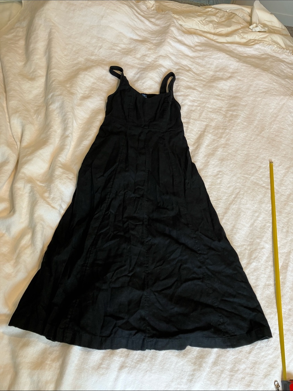 Linen Black Women's A-Line dress